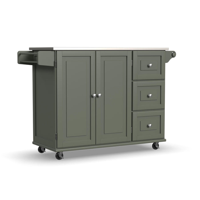 Dolly Madison Green Kitchen Cart