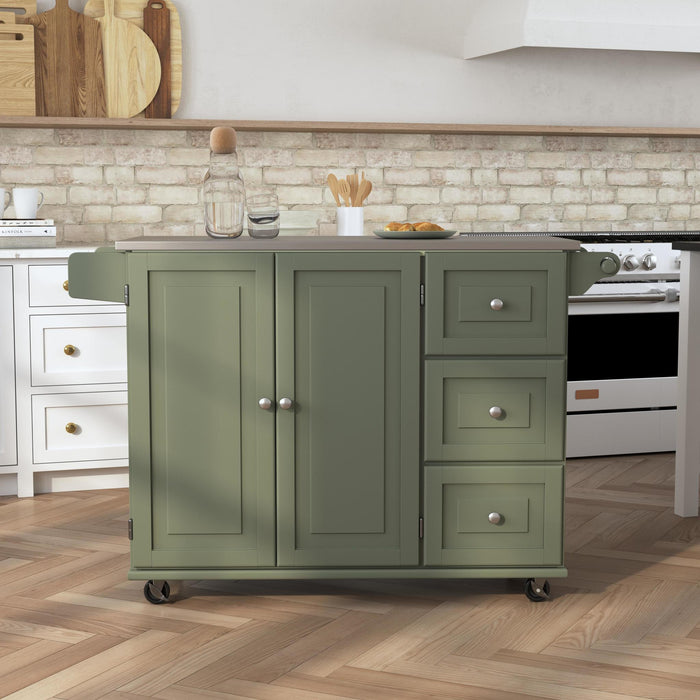 Dolly Madison Green Kitchen Cart