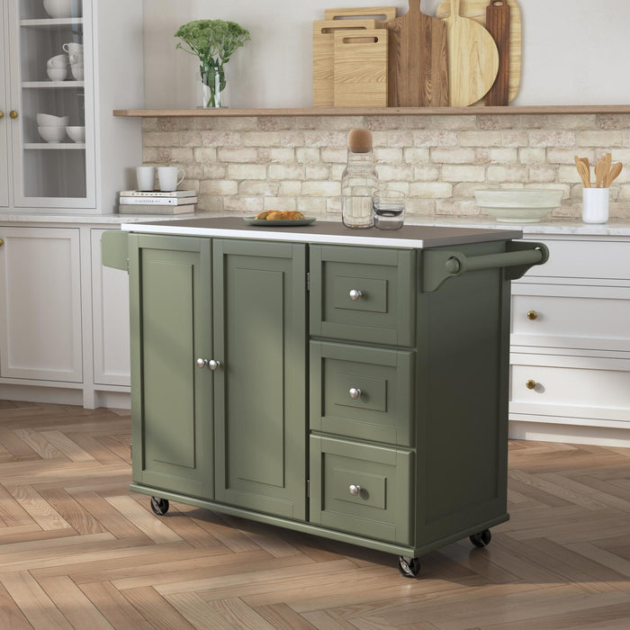 Dolly Madison Green Kitchen Cart