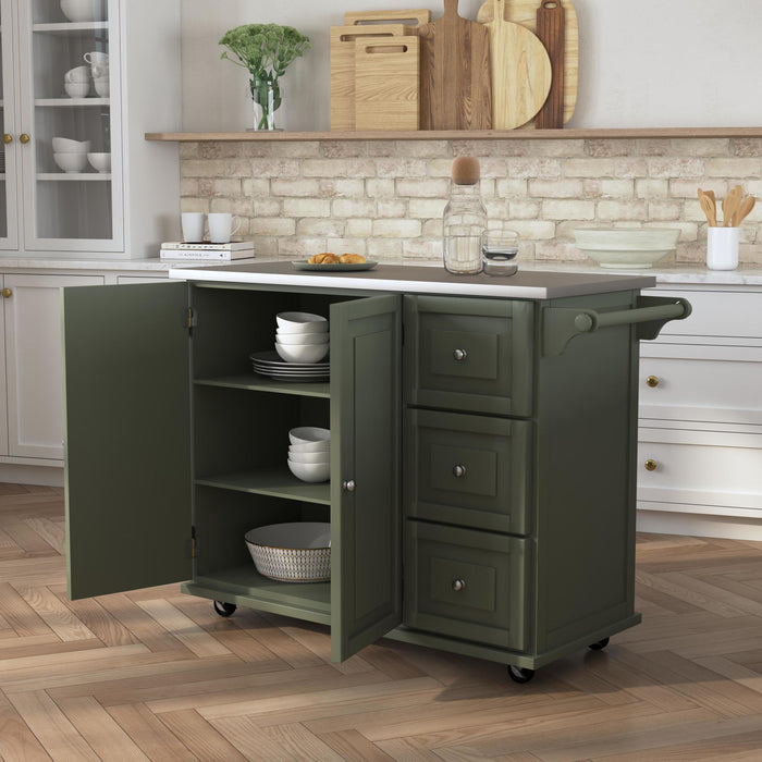 Dolly Madison Green Kitchen Cart