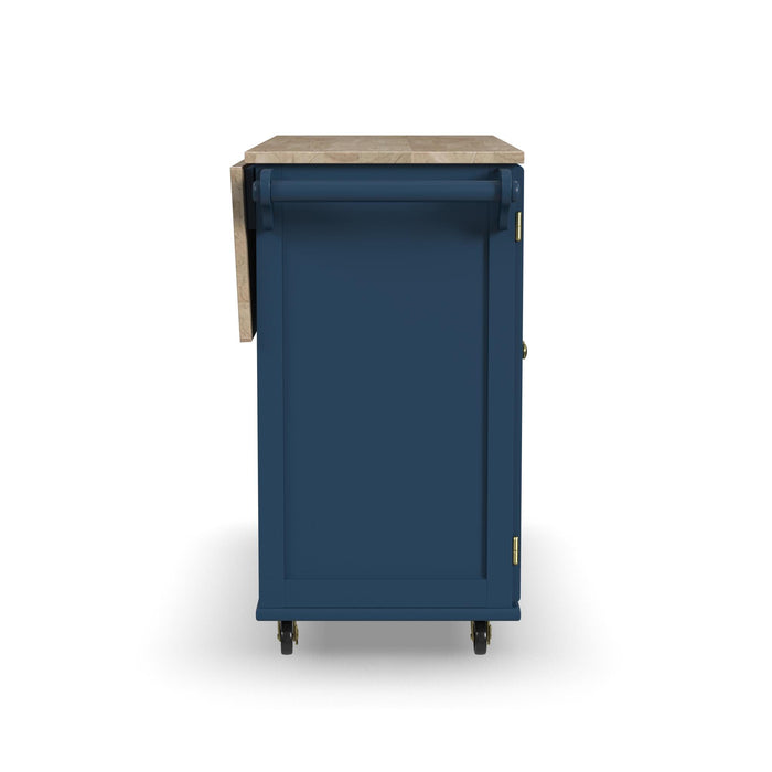 Dolly Madison Blue Drop Leaf Kitchen Cart