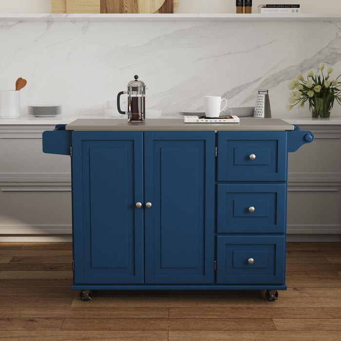 Dolly Madison Blue Kitchen Cart