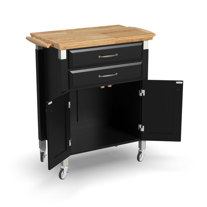 Dolly Madison Black Kitchen Cart