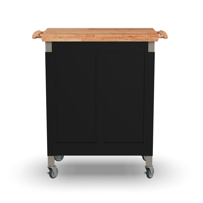 Dolly Madison Black Kitchen Cart