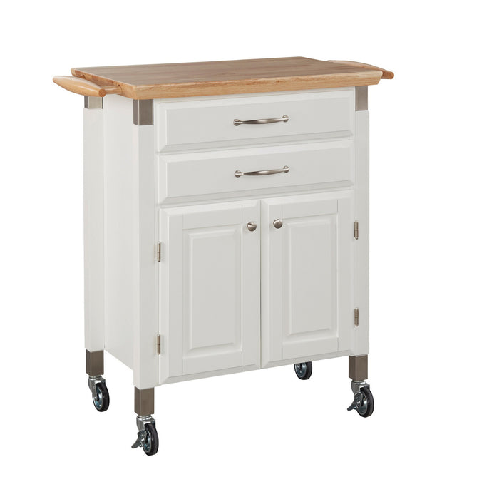 Dolly Madison Off-White Kitchen Cart