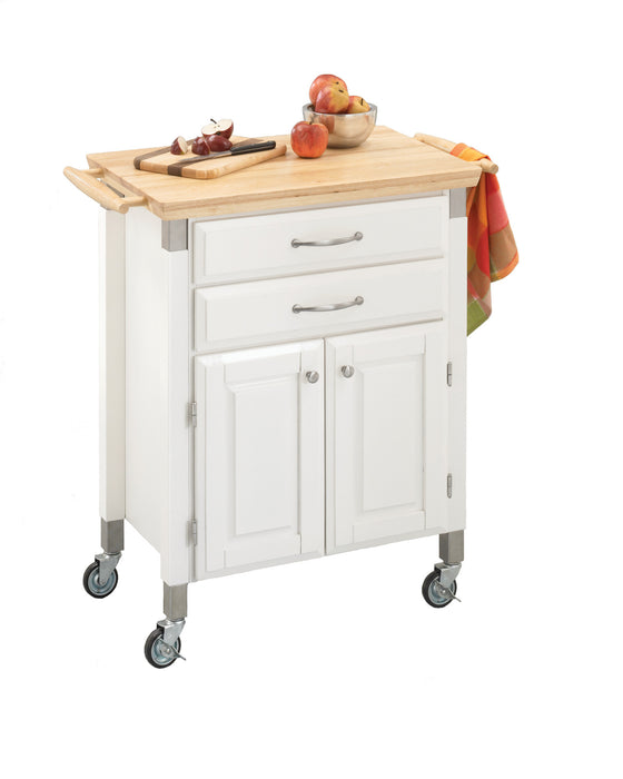 Dolly Madison Off-White Kitchen Cart