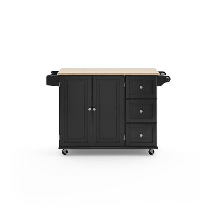 Dolly Madison Black Kitchen Cart