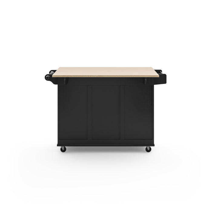 Dolly Madison Black Kitchen Cart