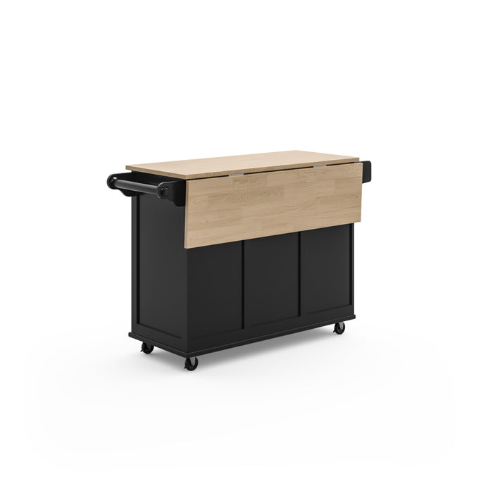 Dolly Madison Black Kitchen Cart