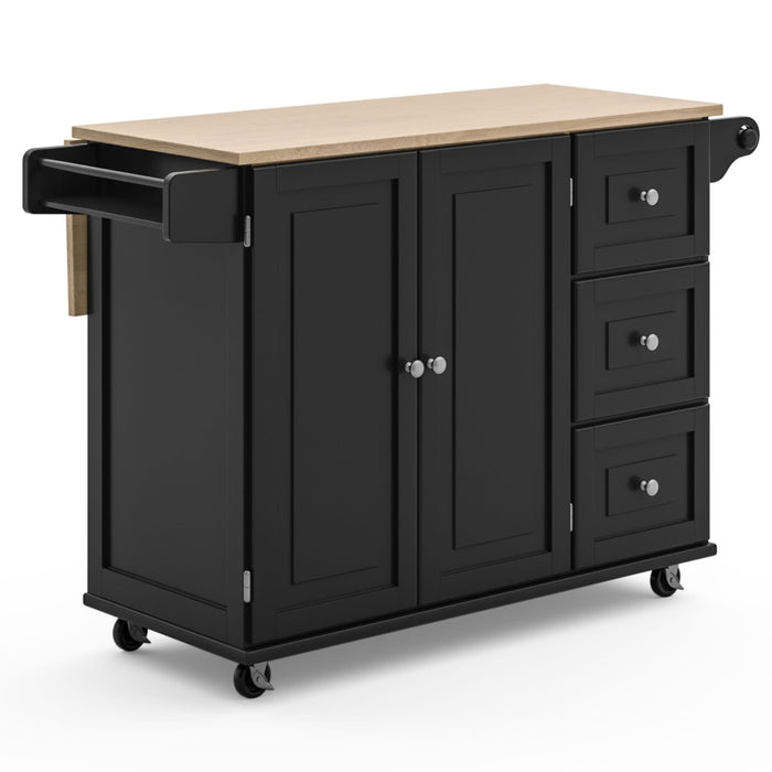 Dolly Madison Black Kitchen Cart