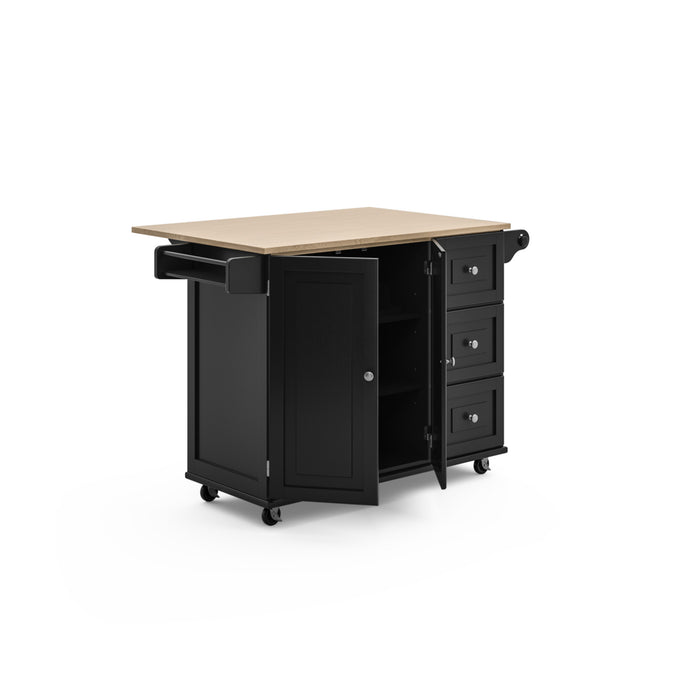 Dolly Madison Black Kitchen Cart