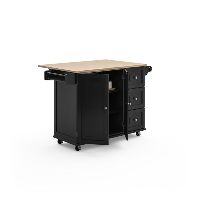 Dolly Madison Black Kitchen Cart