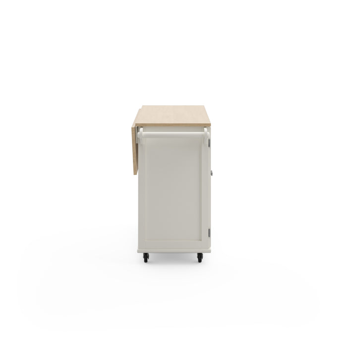 Dolly Madison Off-White Kitchen Cart