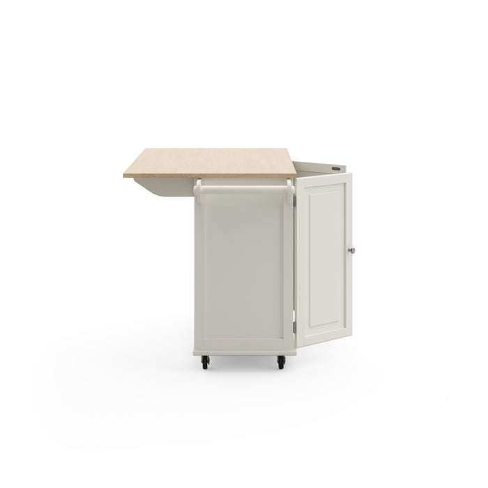 Dolly Madison Off-White Kitchen Cart