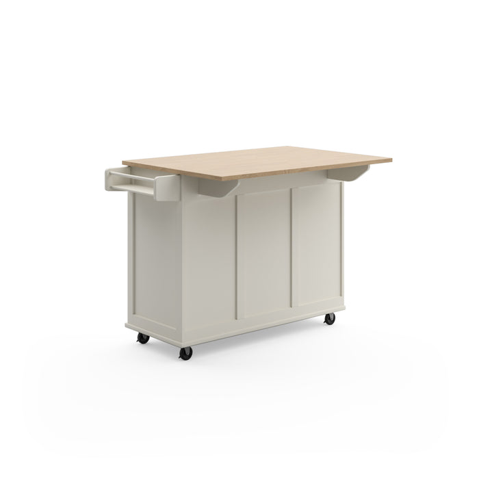 Dolly Madison Off-White Kitchen Cart