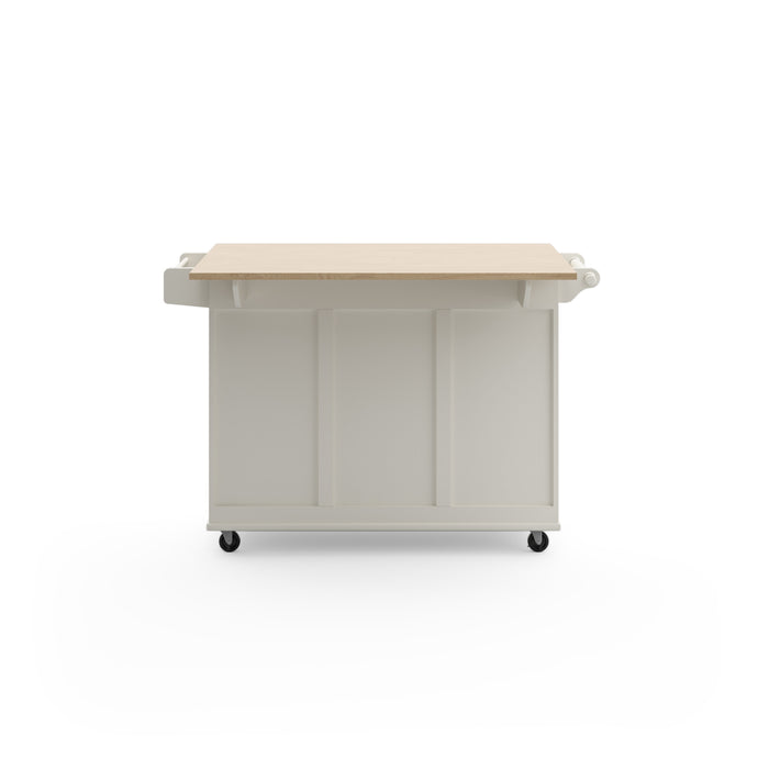 Dolly Madison Off-White Kitchen Cart