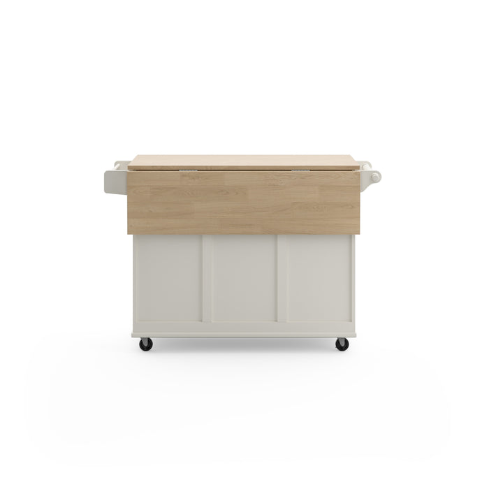 Dolly Madison Off-White Kitchen Cart