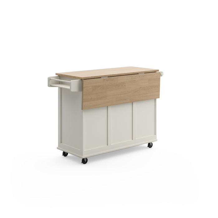 Dolly Madison Off-White Kitchen Cart