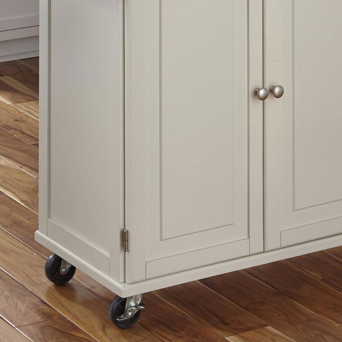 Dolly Madison Off-White Kitchen Cart