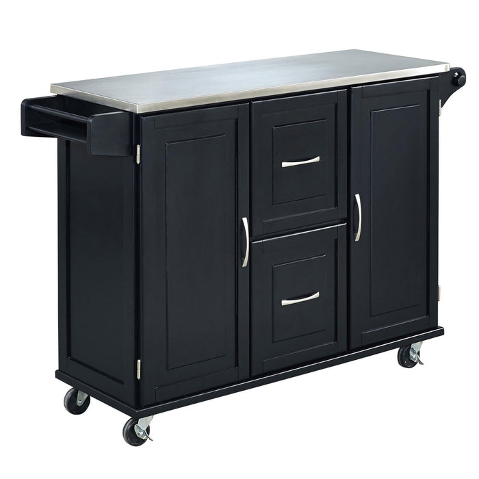 Dolly Madison Black Kitchen Cart