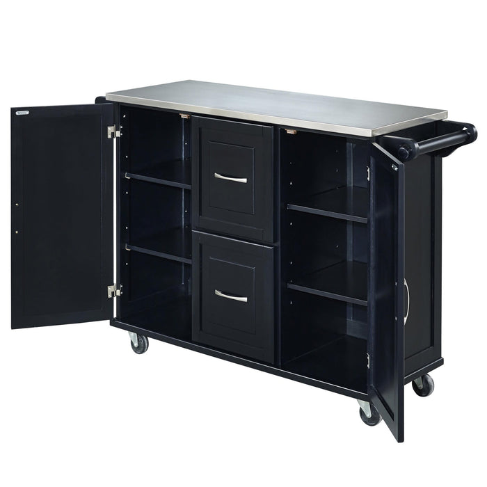 Dolly Madison Black Kitchen Cart