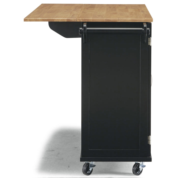 Dolly Madison Black Kitchen Cart