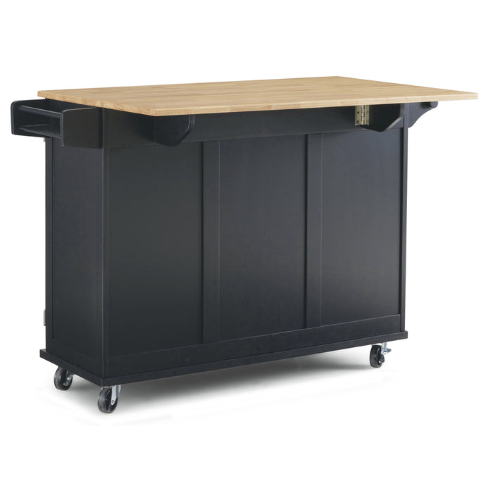 Dolly Madison Black Kitchen Cart