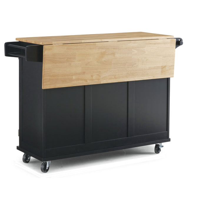 Dolly Madison Black Kitchen Cart