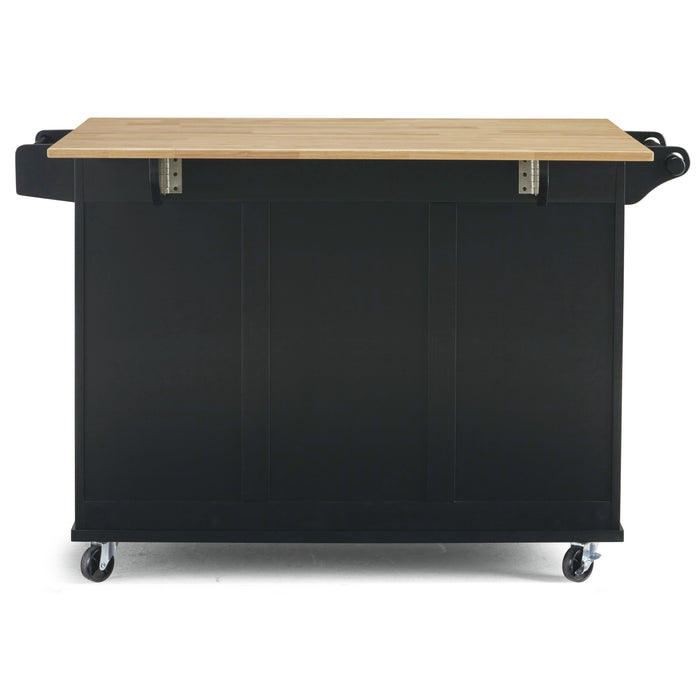 Dolly Madison Black Kitchen Cart