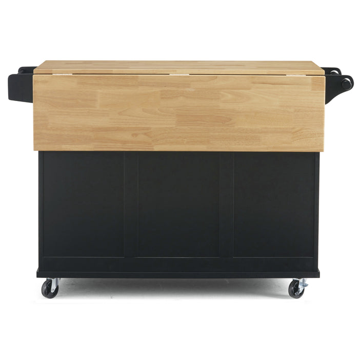 Dolly Madison Black Kitchen Cart