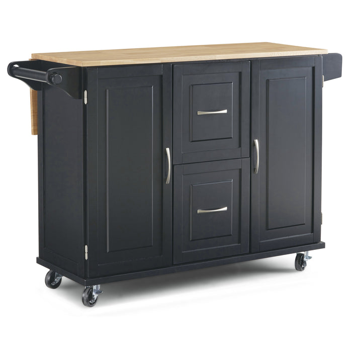 Dolly Madison Black Kitchen Cart