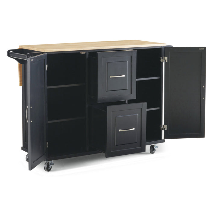 Dolly Madison Black Kitchen Cart