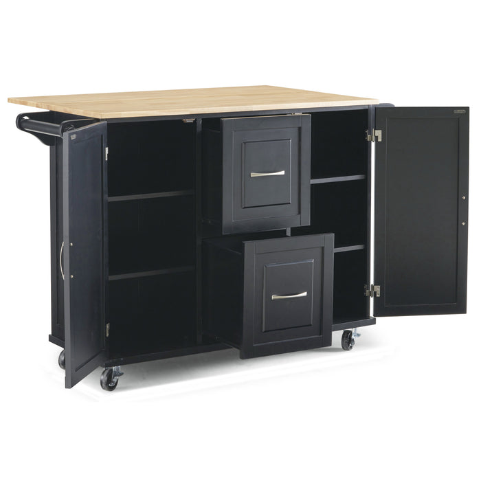 Dolly Madison Black Kitchen Cart