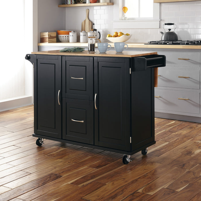 Dolly Madison Black Kitchen Cart