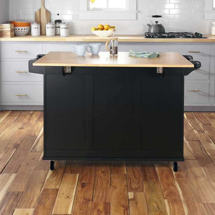 Dolly Madison Black Kitchen Cart