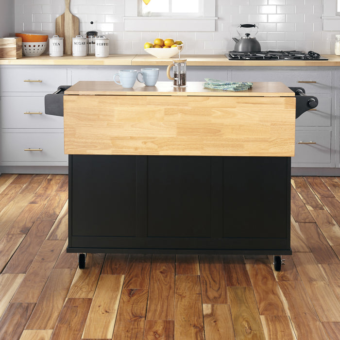 Dolly Madison Black Kitchen Cart