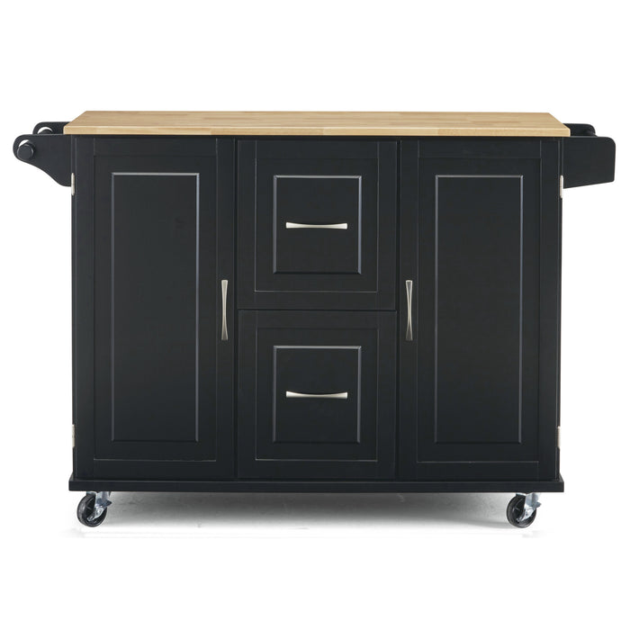 Dolly Madison Black Kitchen Cart