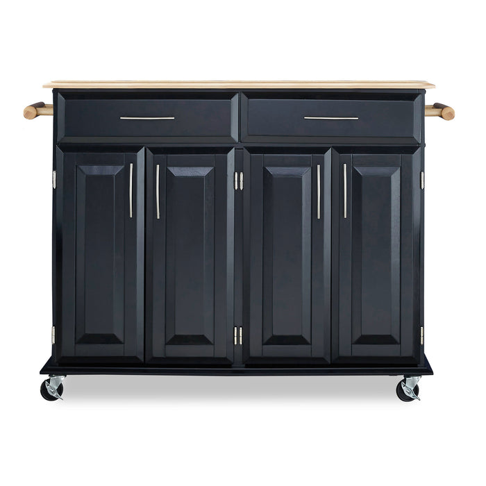 Dolly Madison Black Kitchen Cart