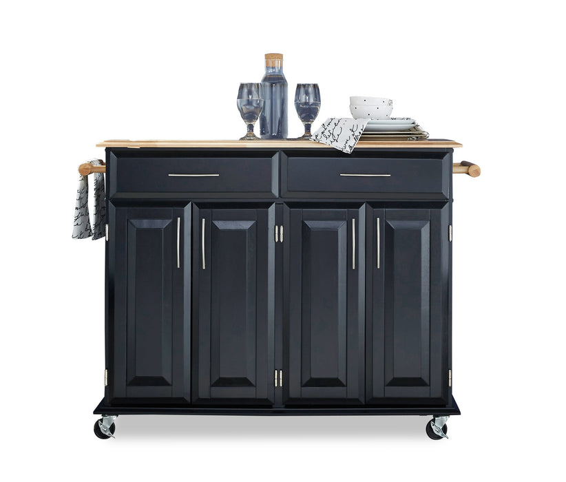 Dolly Madison Black Kitchen Cart