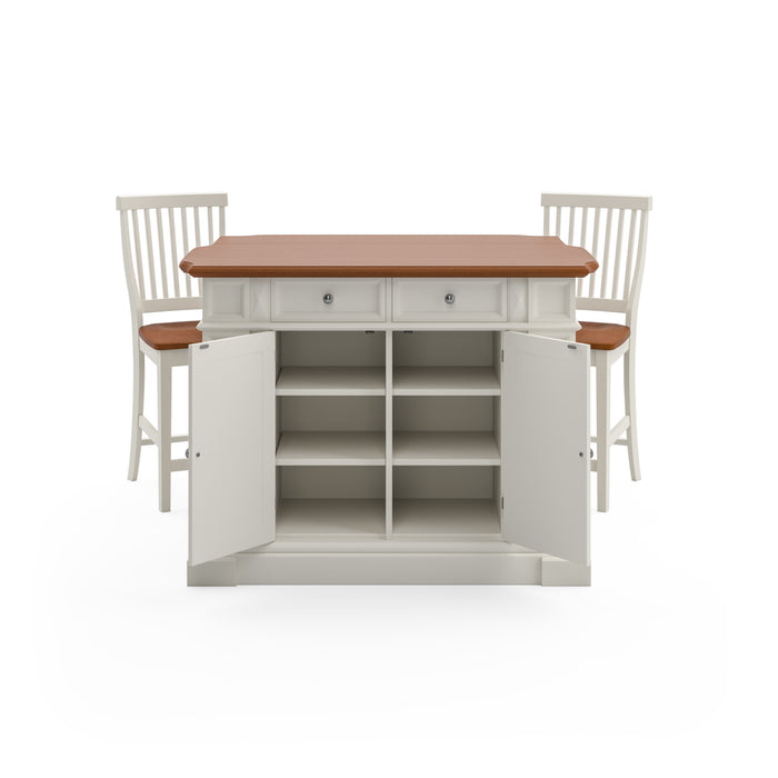 Americana Off-White Kitchen Island Set