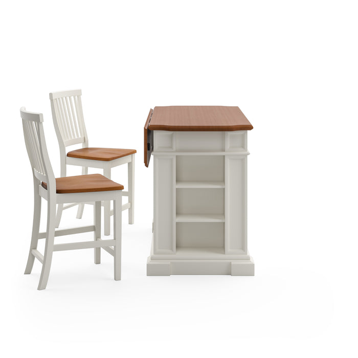 Americana Off-White Kitchen Island Set