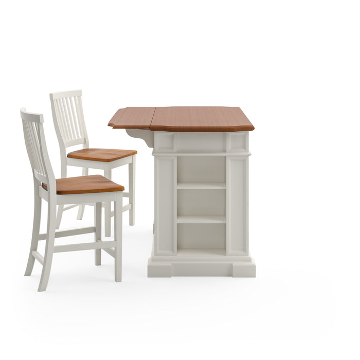 Americana Off-White Kitchen Island Set