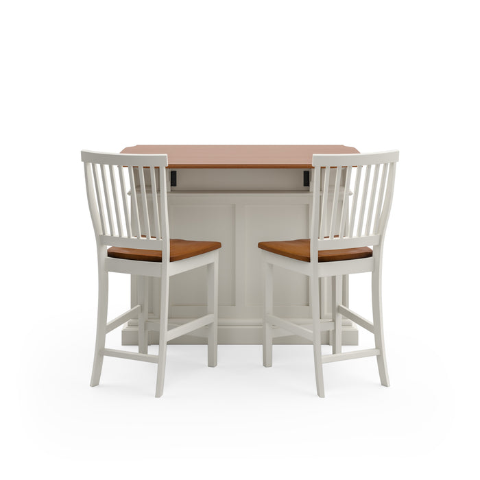 Americana Off-White Kitchen Island Set