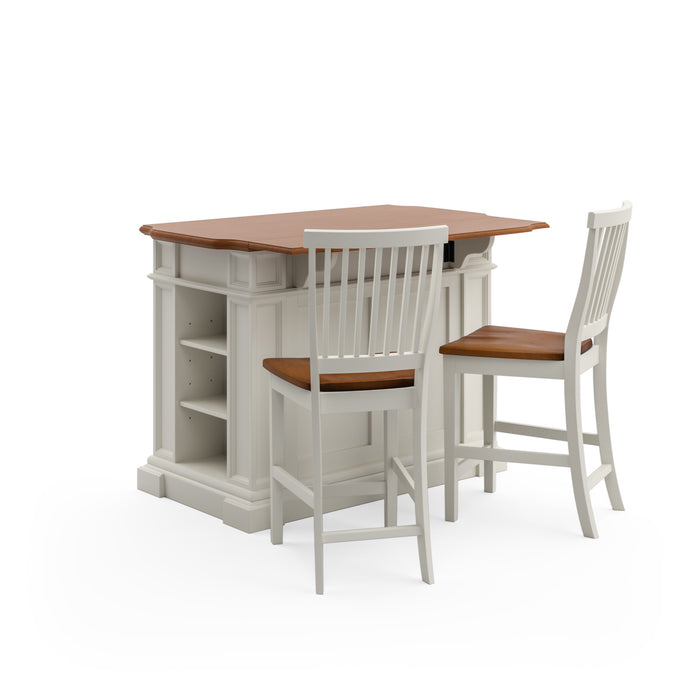 Americana Off-White Kitchen Island Set