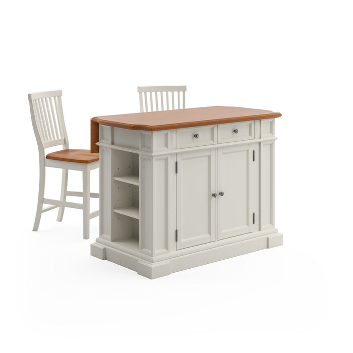 Americana Off-White Kitchen Island Set