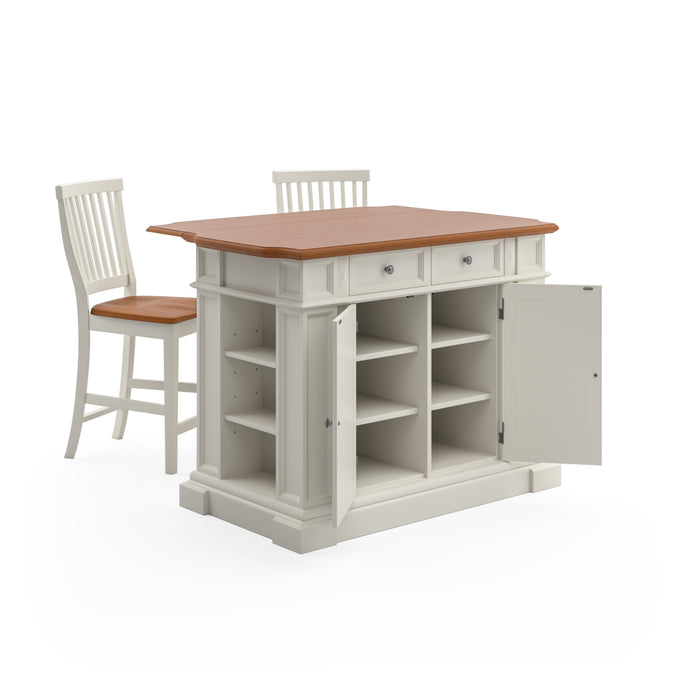 Americana Off-White Kitchen Island Set