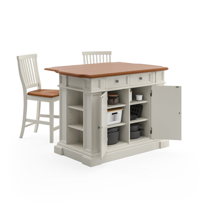 Americana Off-White Kitchen Island Set