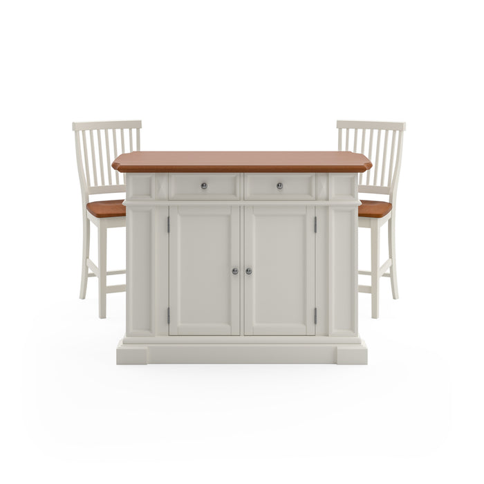 Americana Off-White Kitchen Island Set