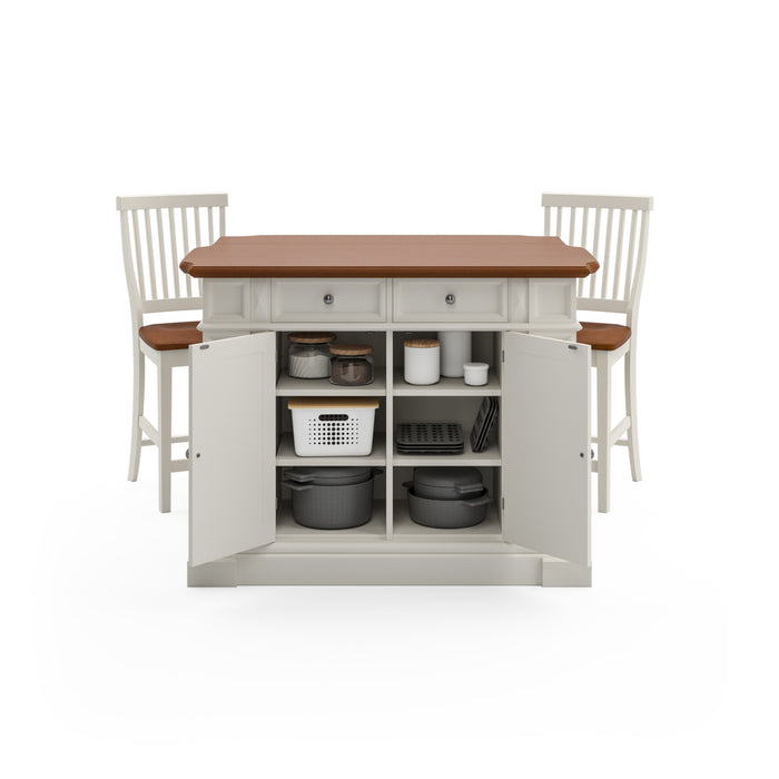 Americana Off-White Kitchen Island Set