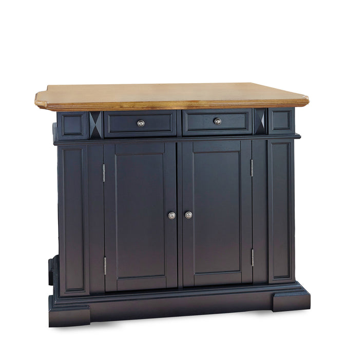 Americana Black Kitchen Island